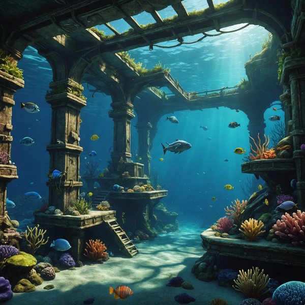 Quelles sont les techniques pour créer des environnements sous-marins réalistes dans un jeu d'exploration?